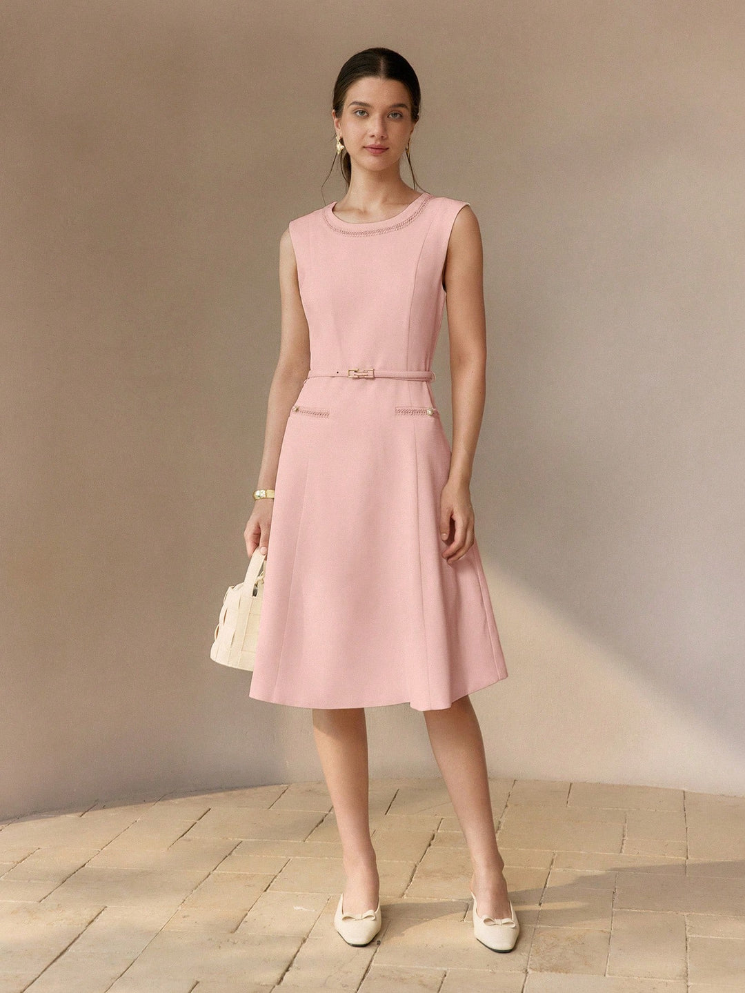 Rochie midi SHEIN, roz