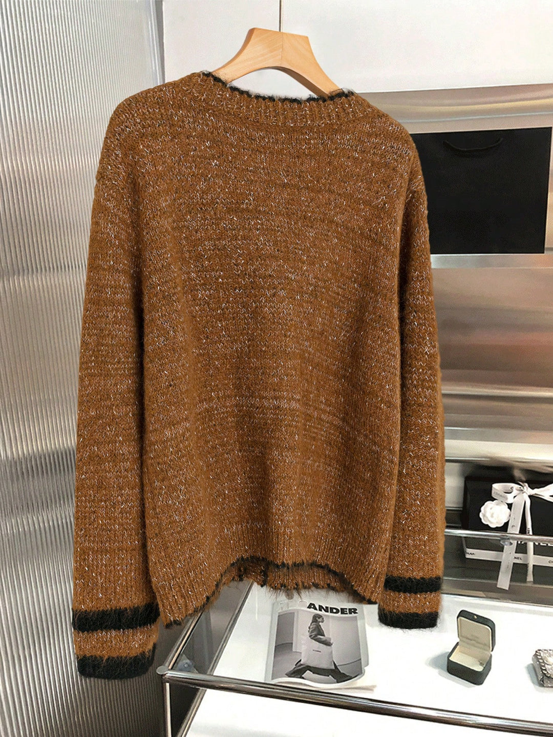 Cardigan SHEIN, maro