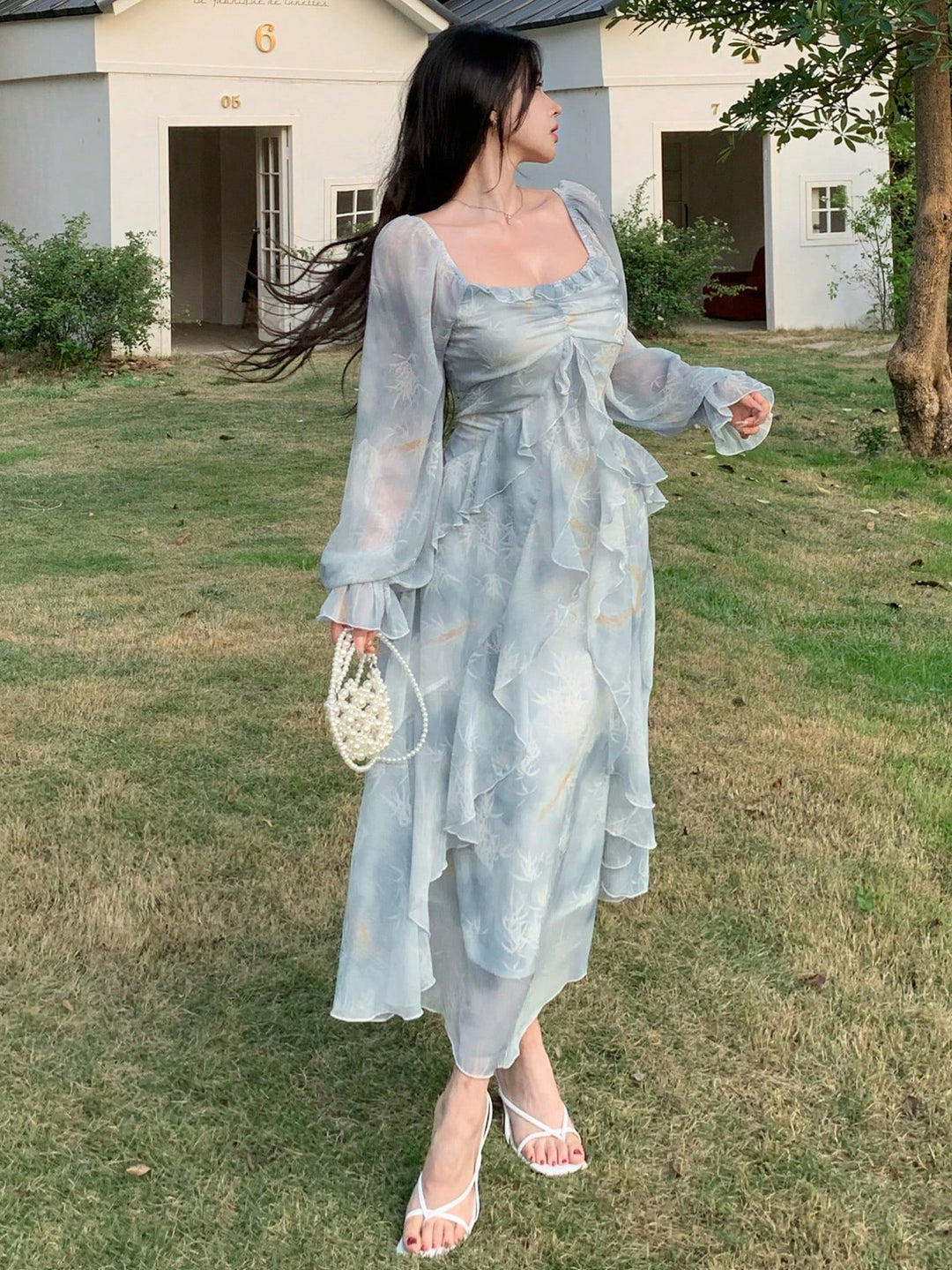 Rochie maxi SHEIN, albastru