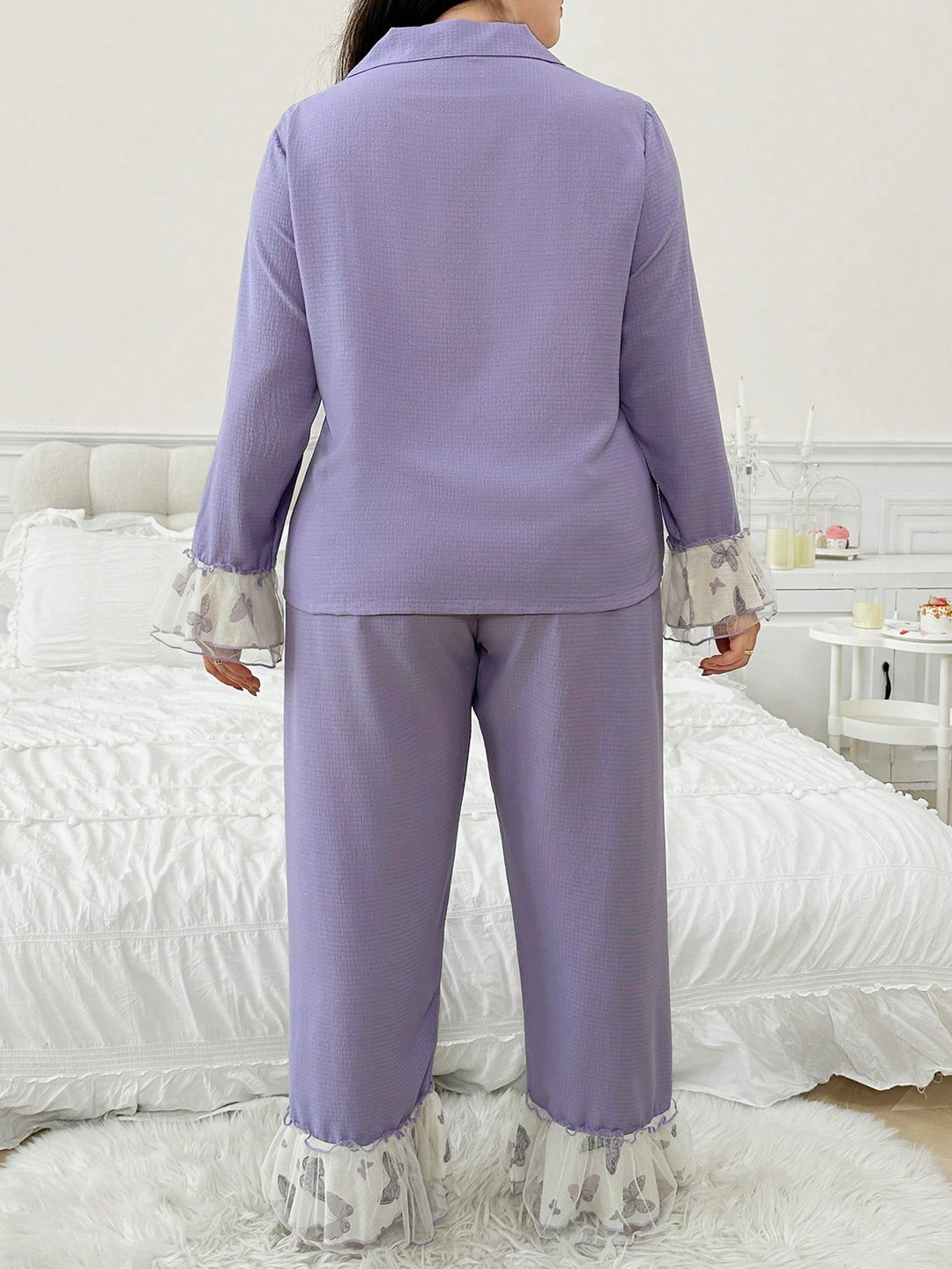 Compleu pijamale SHEIN, mov