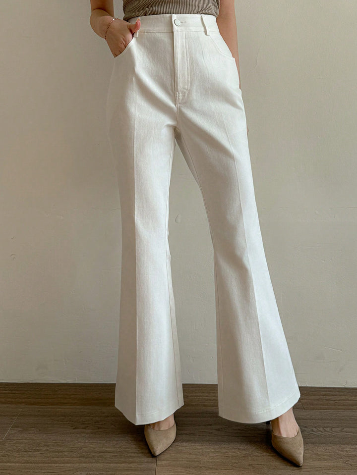 Pantaloni SHEIN, alb