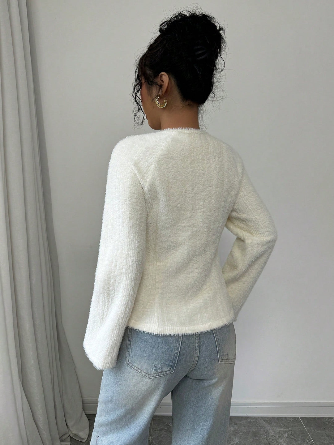 Cardigan SHEIN, alb