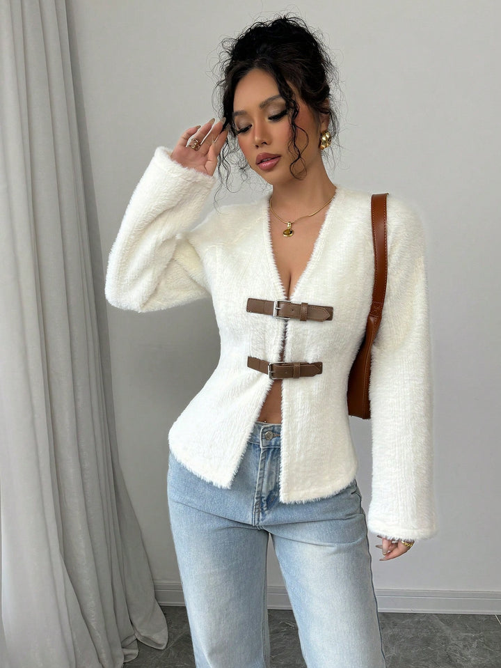 Cardigan SHEIN, alb