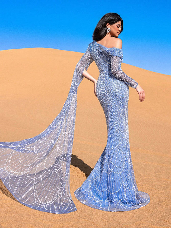 Rochie de ocazie SHEIN, albastru