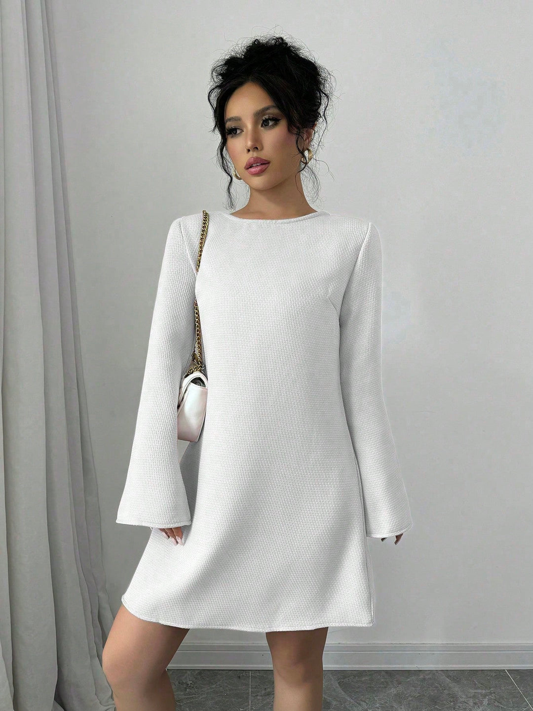 Rochie mini SHEIN, alb