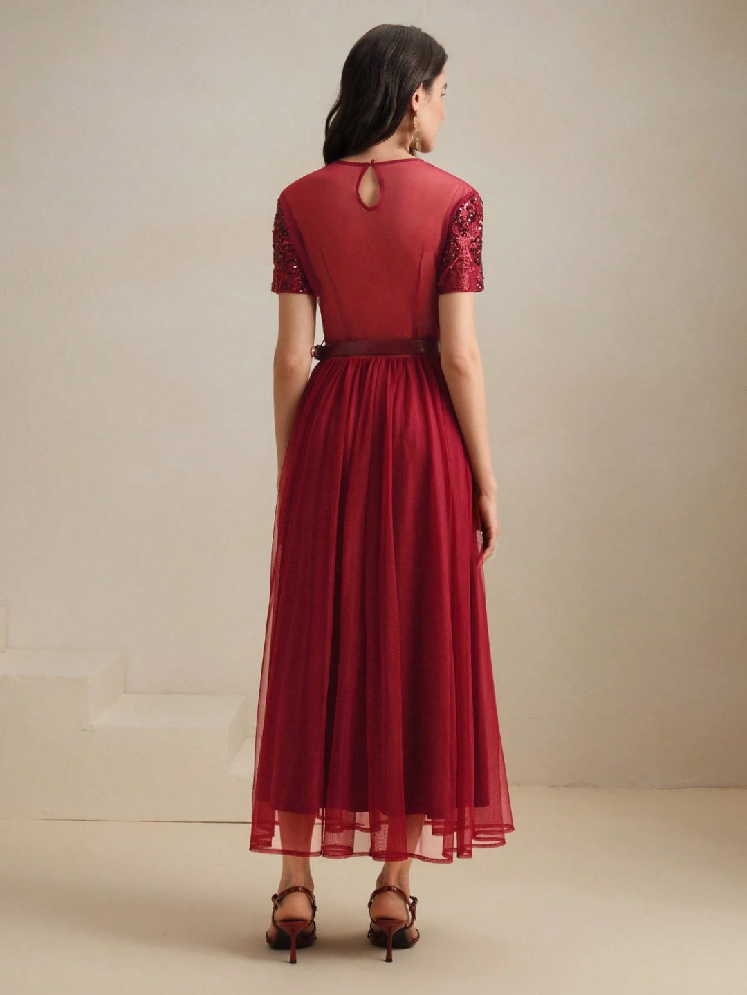 SHEIN maxi ruha, piros
