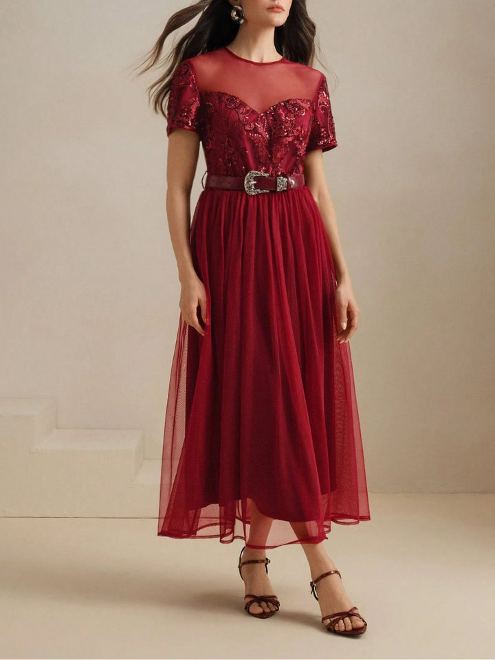 SHEIN maxi ruha, piros