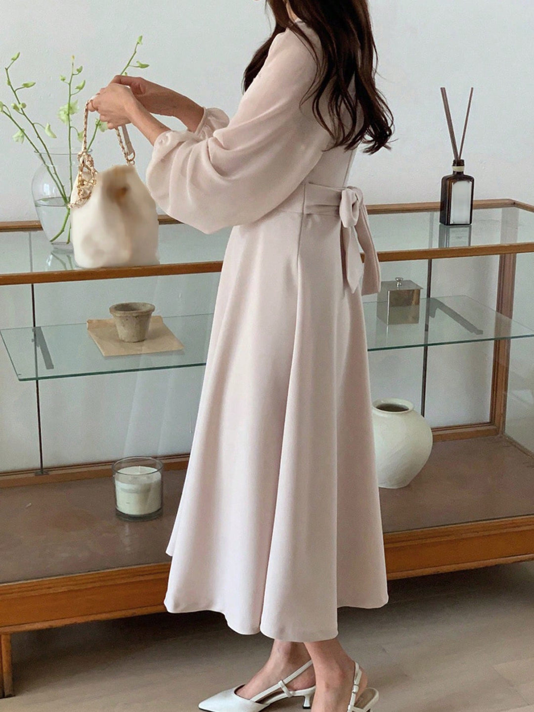 Rochie midi Shein, bej