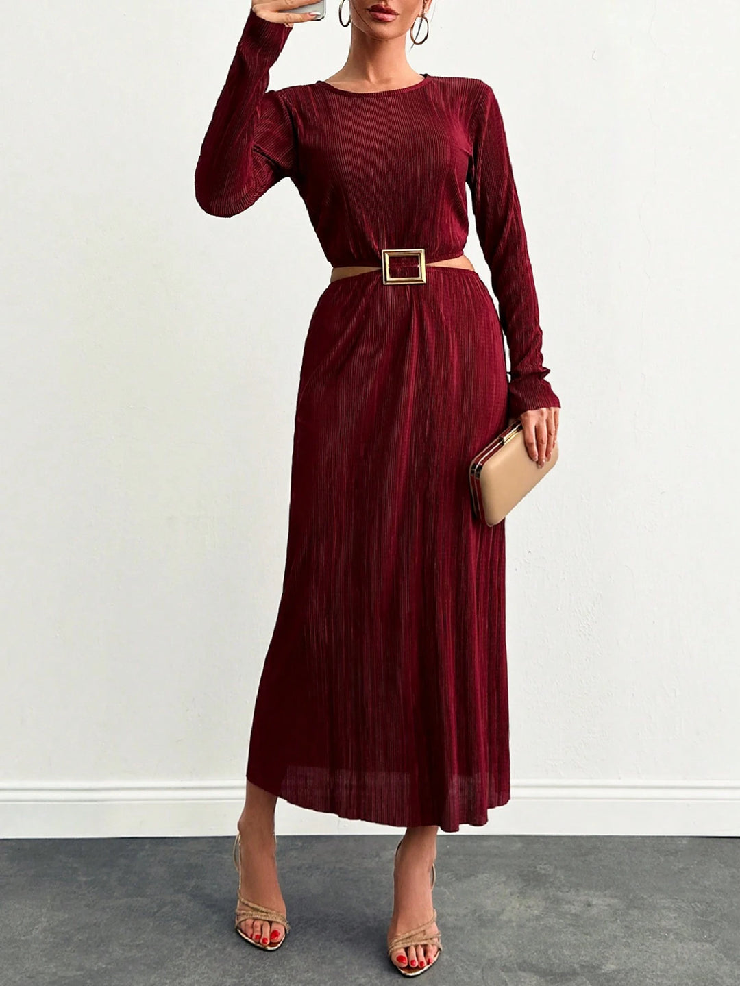 Rochie maxi Shein, vișiniu