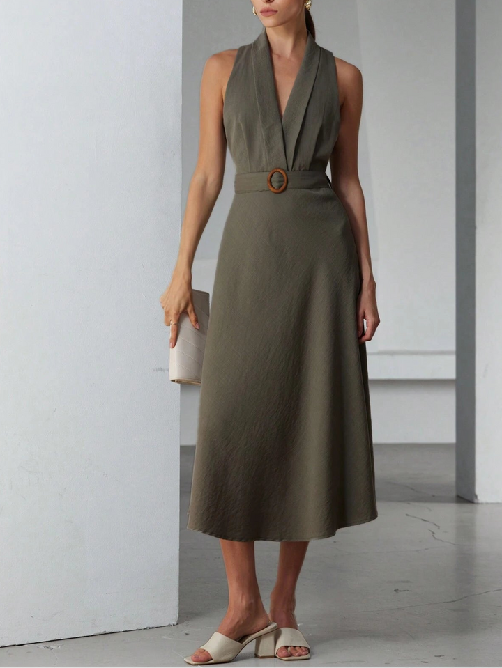 Rochie midi SHEIN, kaki