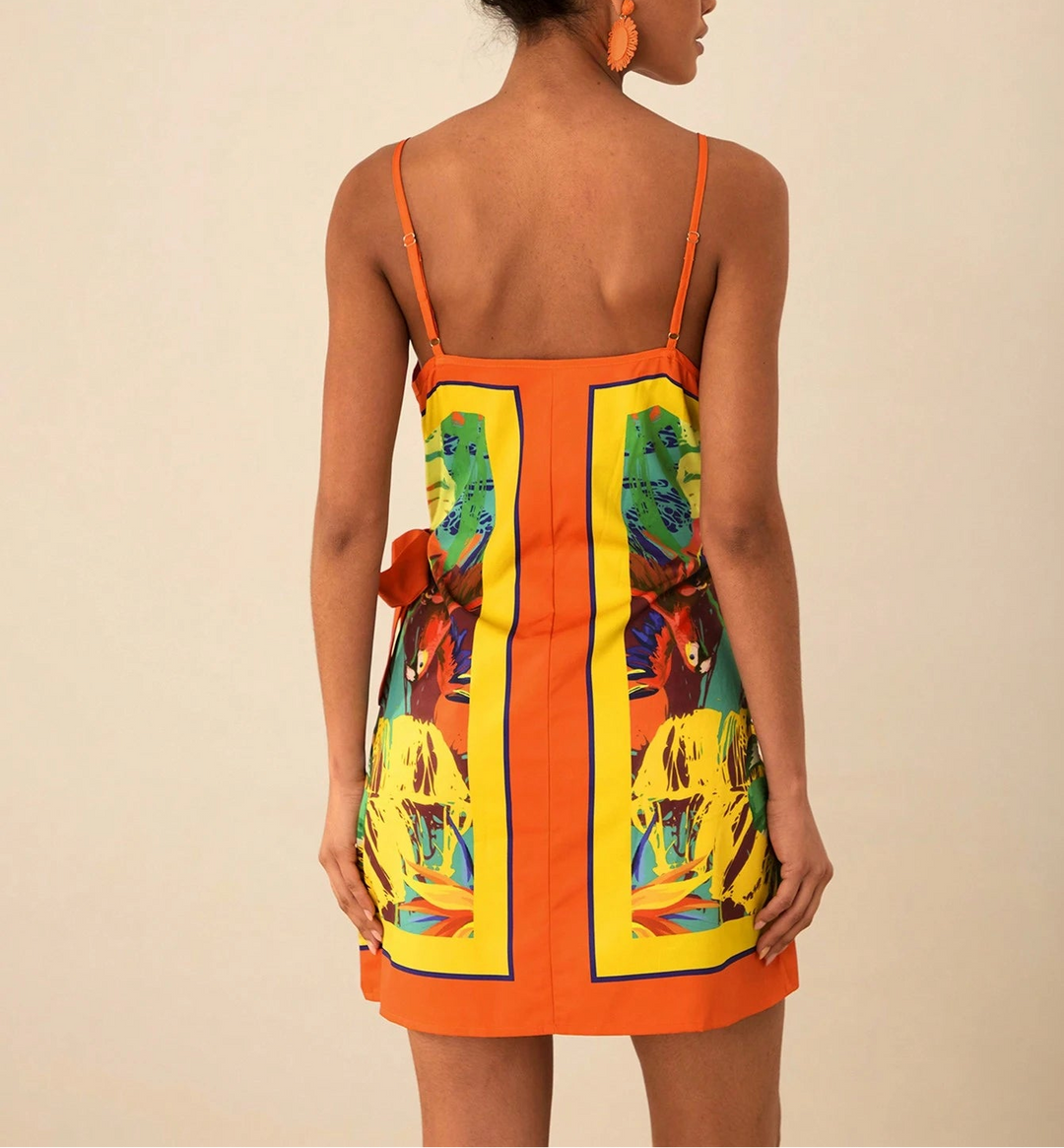 Shein mini ruha, színes