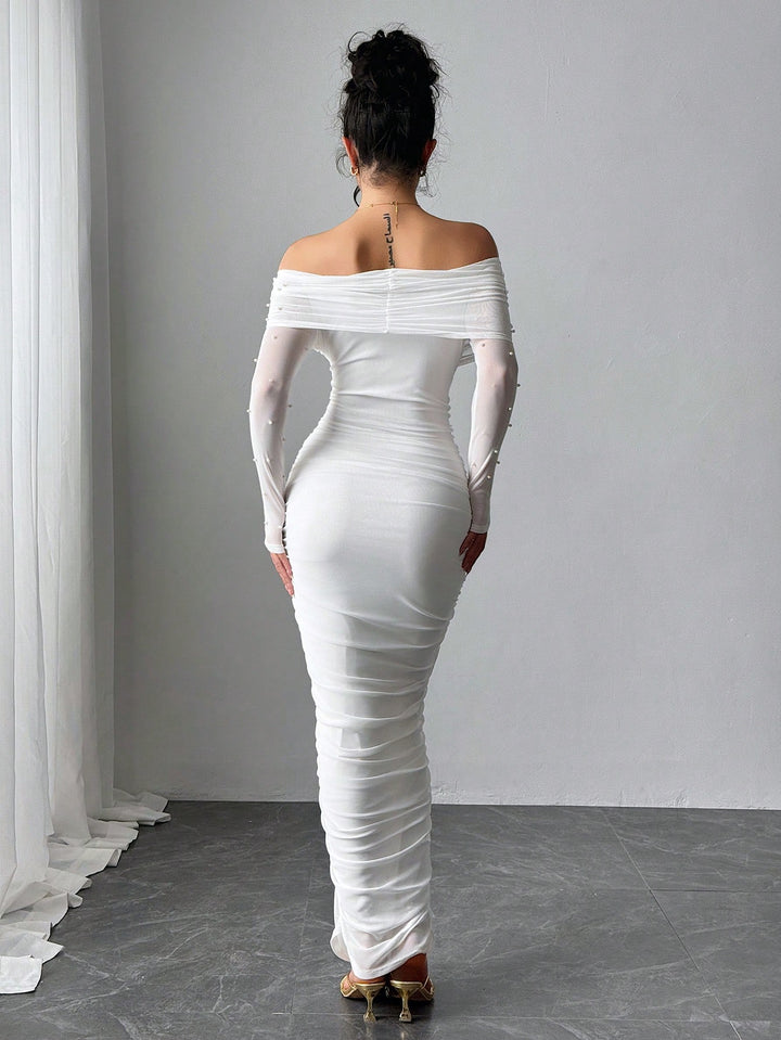 Shein maxi ruha, fehér