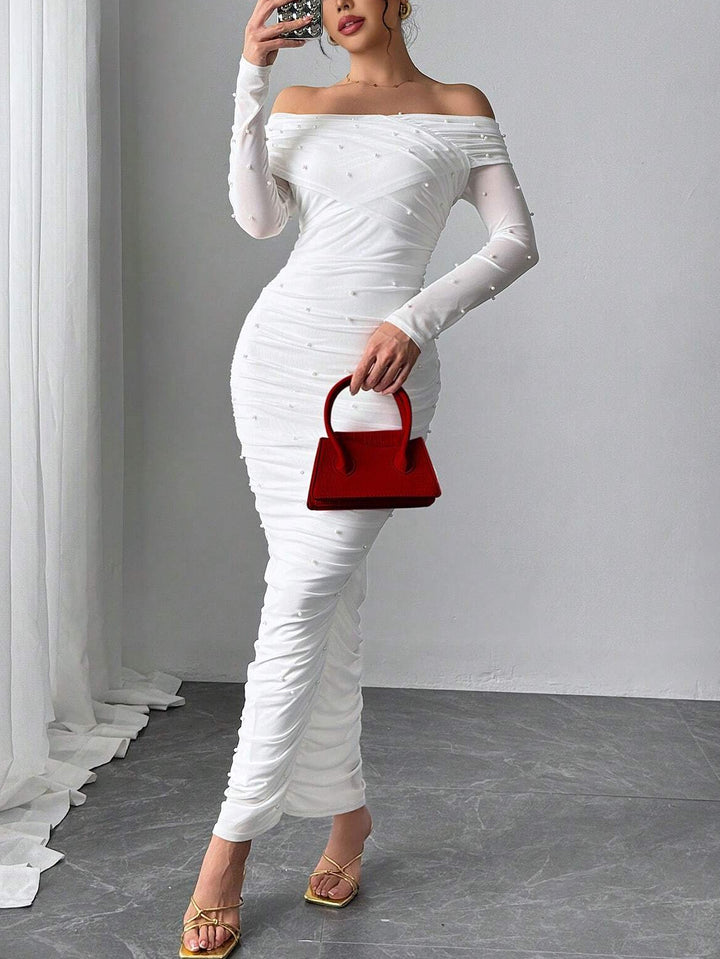 Shein maxi ruha, fehér