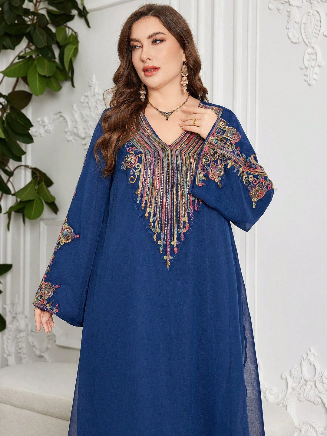 SHEIN maxi ruha, kék