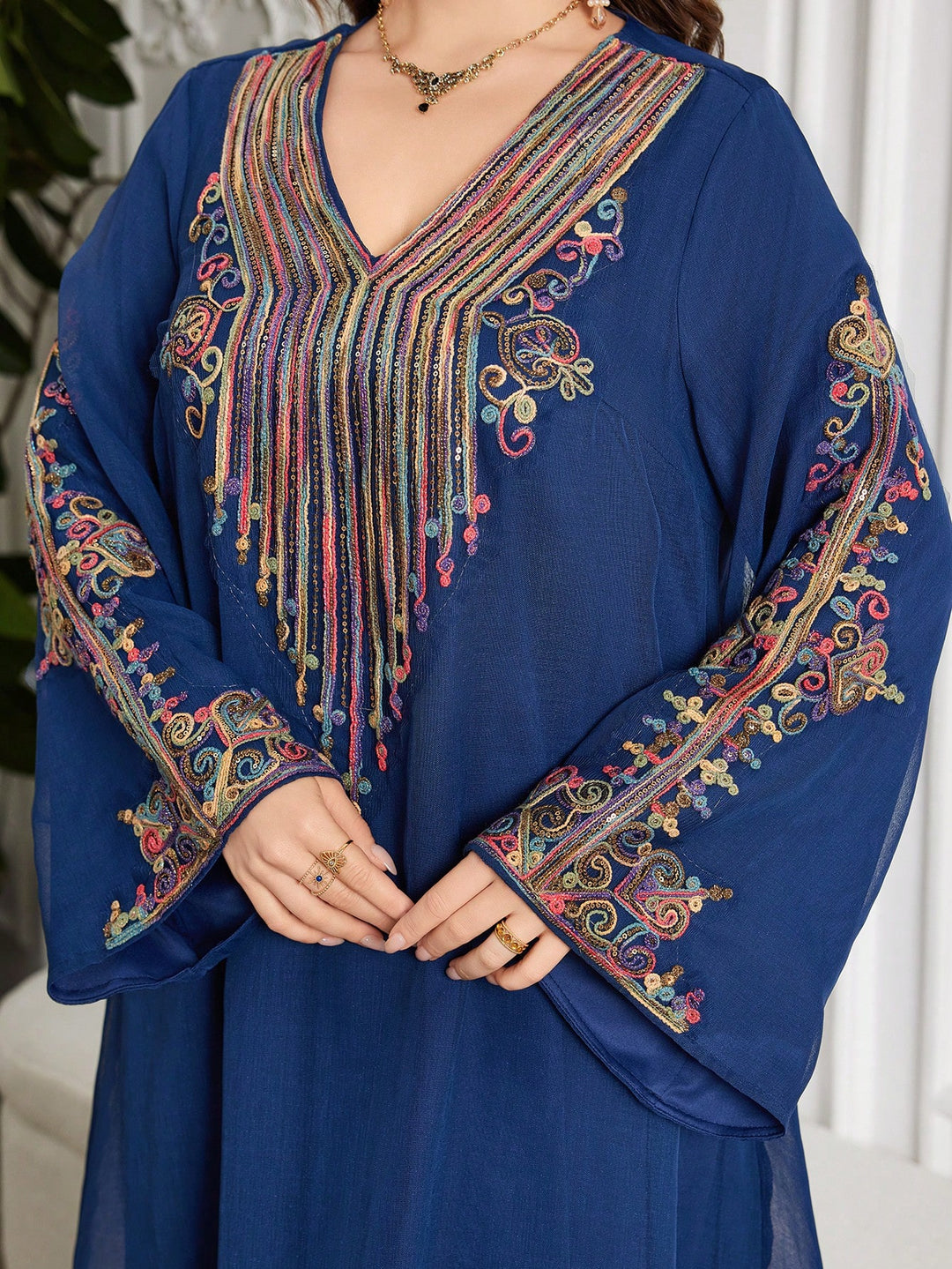 SHEIN maxi ruha, kék