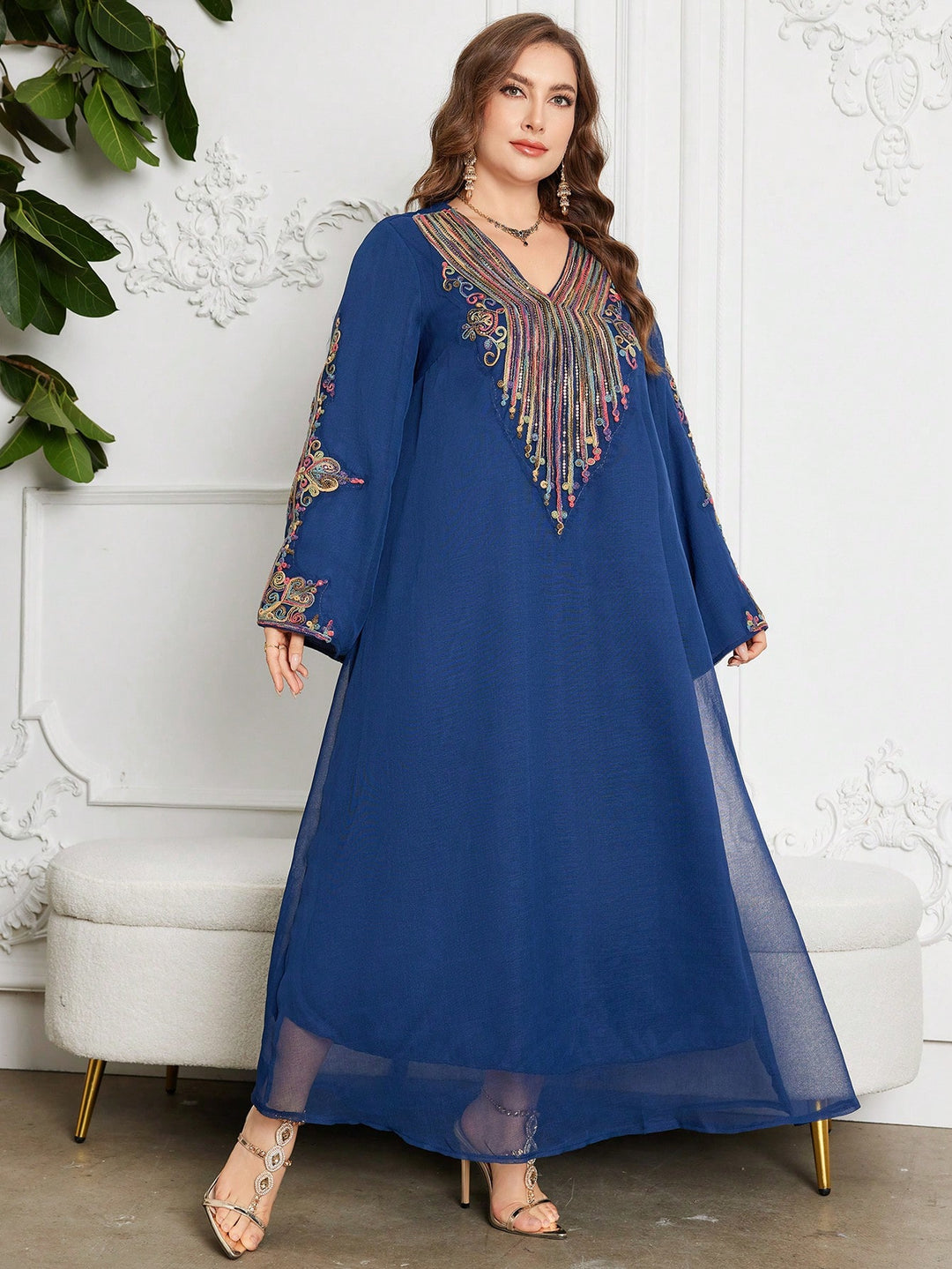 SHEIN maxi ruha, kék