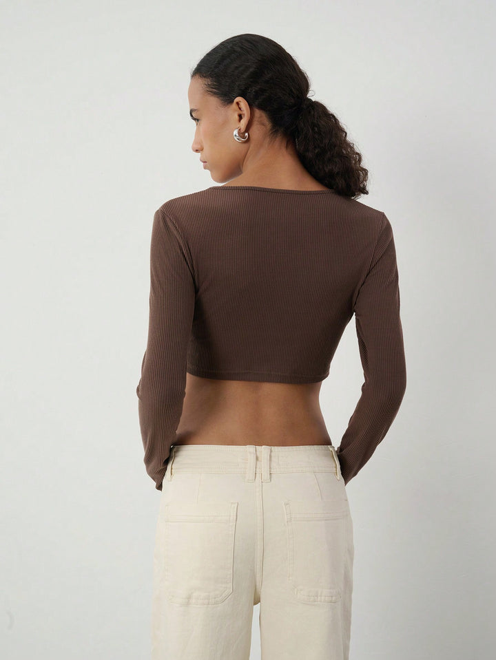 SHEIN barna blúz