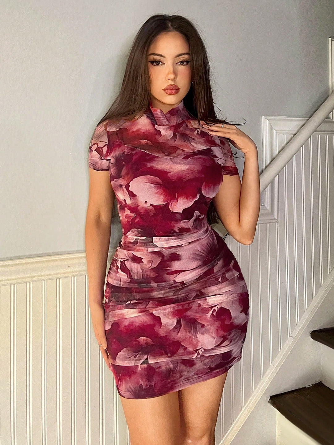 Rochie mini SHEIN, vișiniu