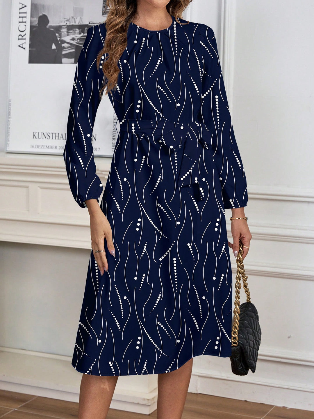 Rochie midi SHEIN, albastru