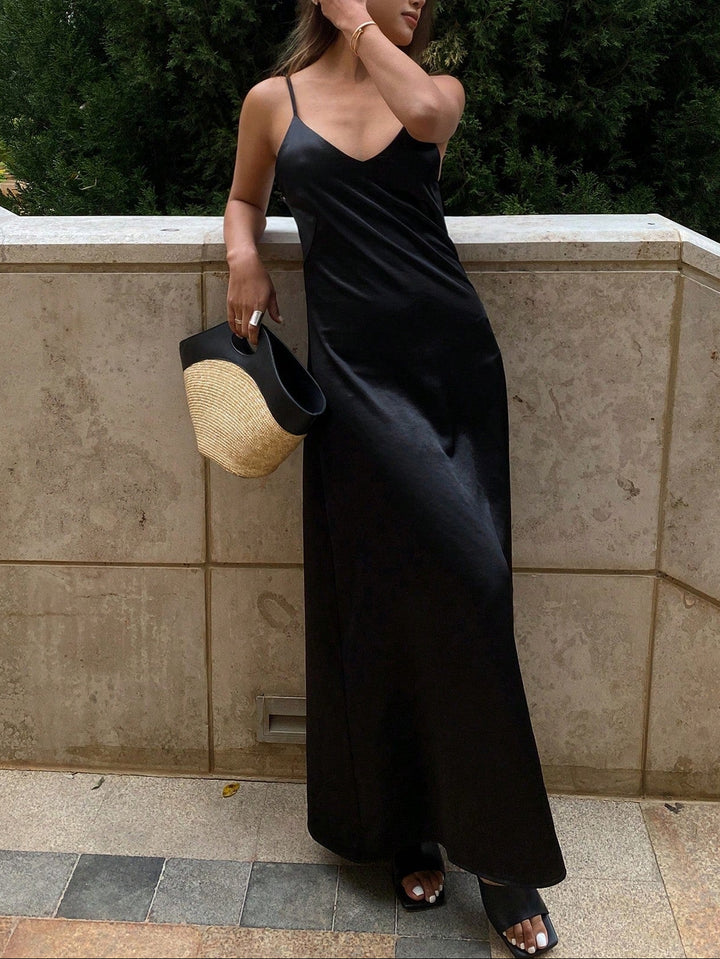 SHEIN maxi ruha, fekete