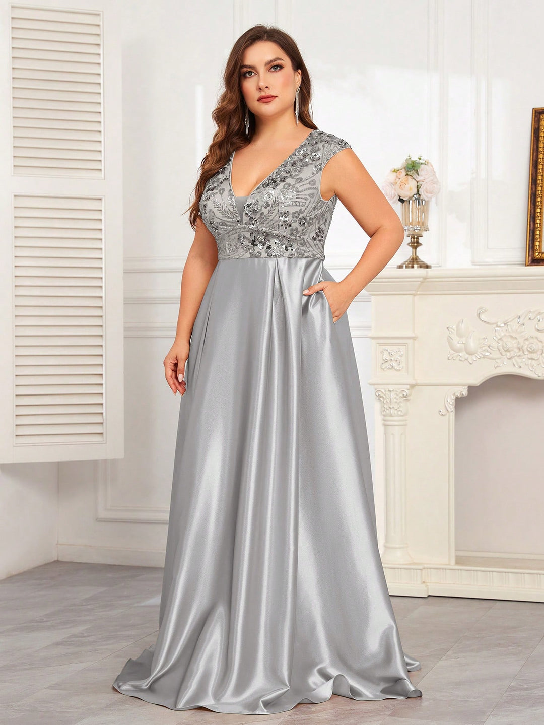 Rochie SHEIN, gri