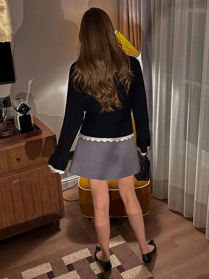 Shein miniszoknya, szürke