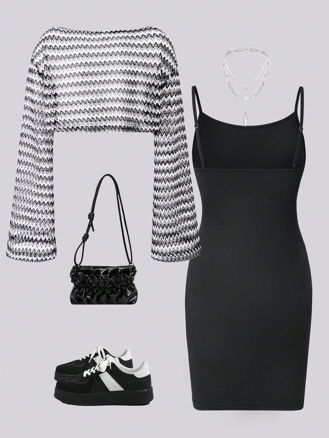 SHEIN ruha, fekete