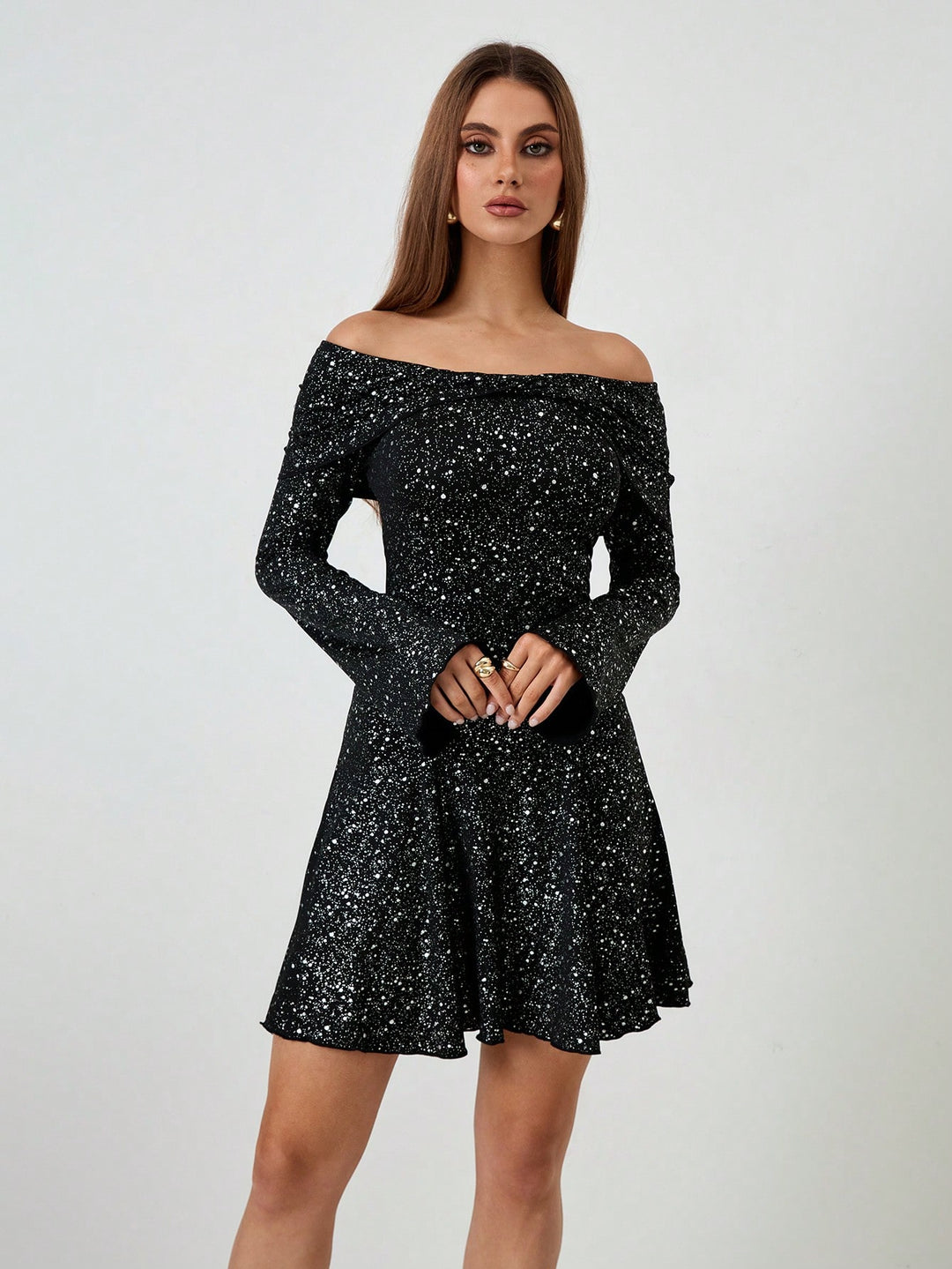 SHEIN mini ruha, fekete