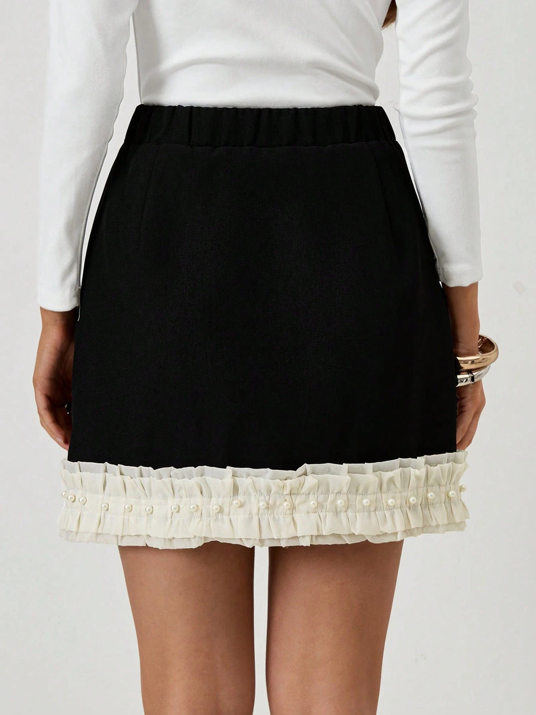 Shein midiszoknya, fekete