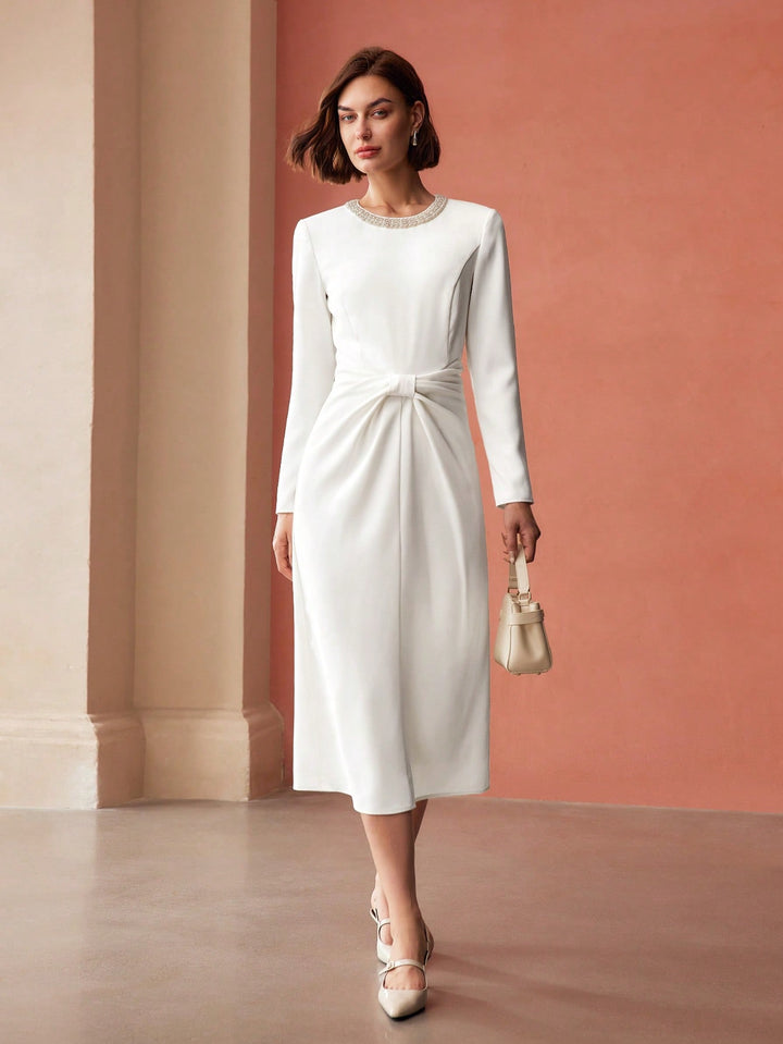 Rochie midi SHEIN, alb