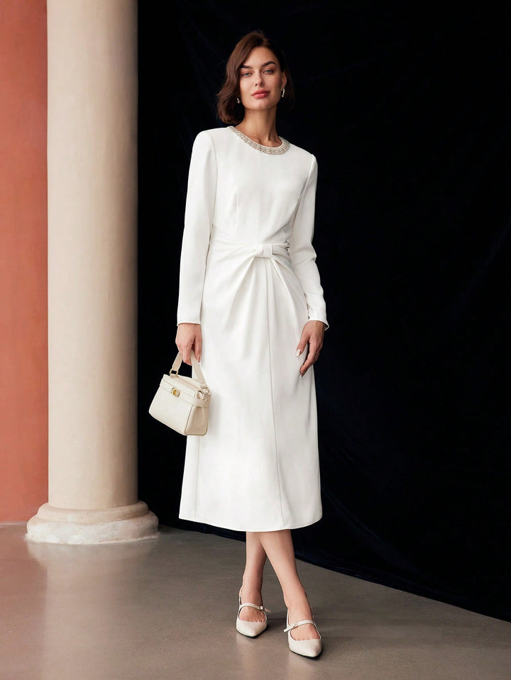 Rochie midi SHEIN, alb