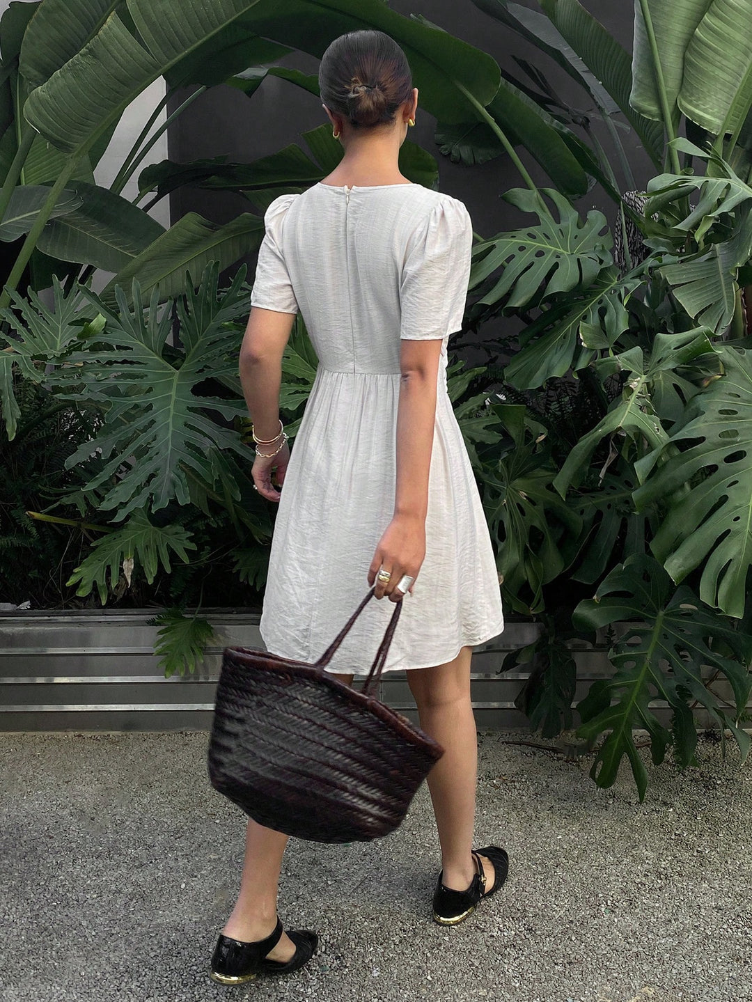 SHEIN mini ruha, bézs