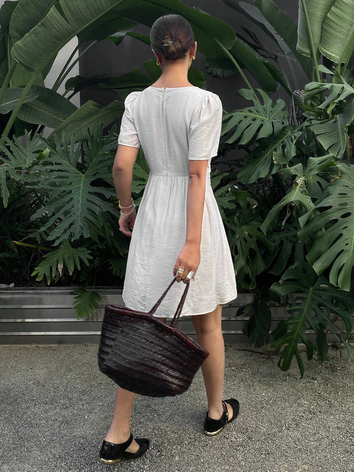 SHEIN mini ruha, bézs