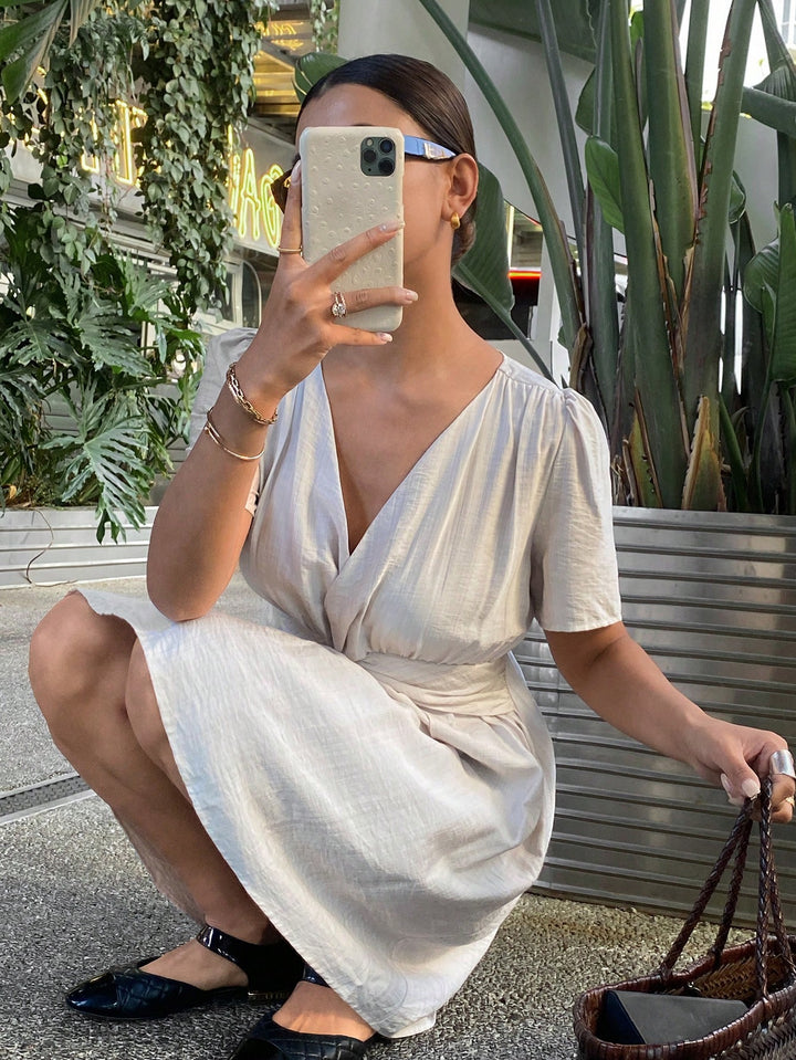 SHEIN mini ruha, bézs