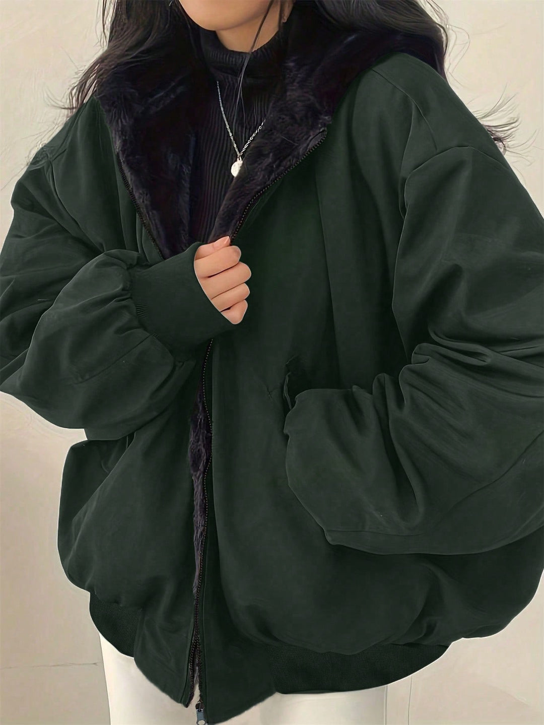 SHEIN kabát, zöld
