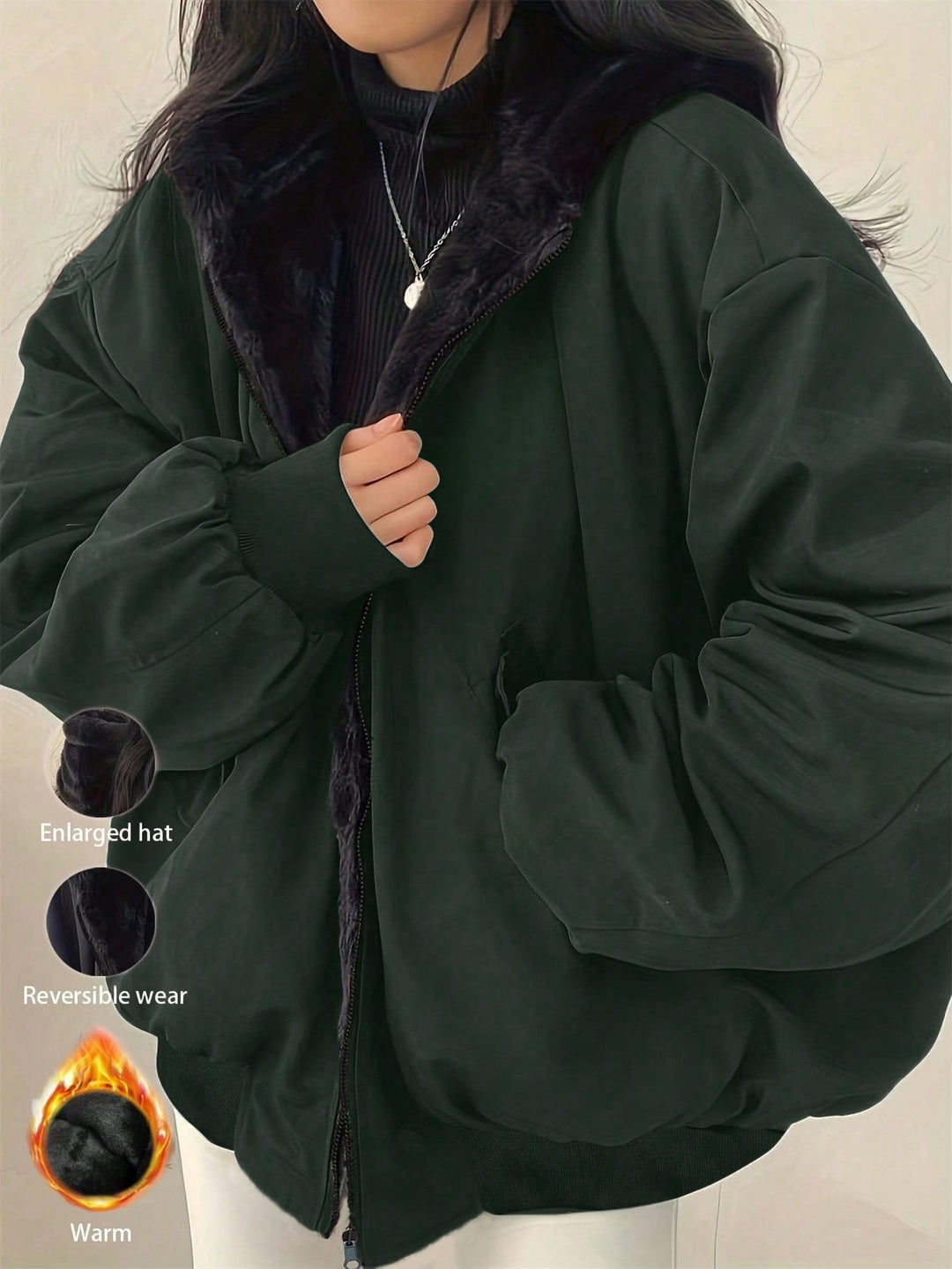 SHEIN kabát, zöld