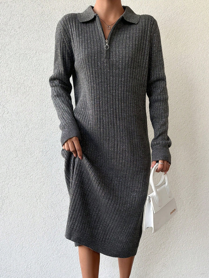 SHEIN szürke midi ruha