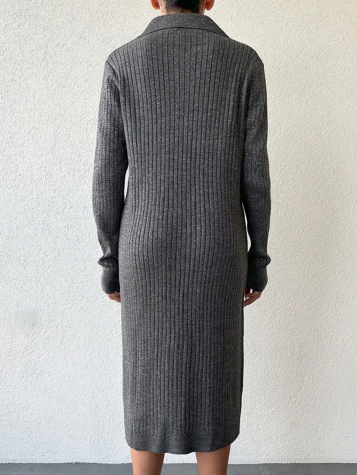 SHEIN szürke midi ruha