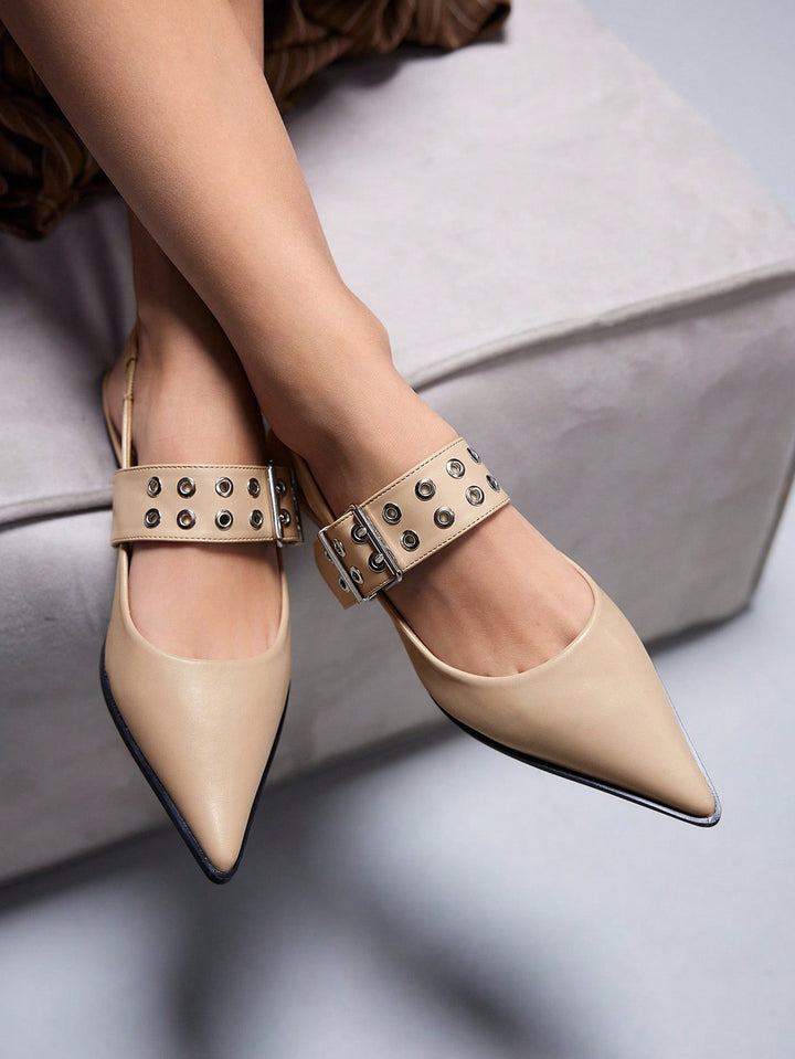 SHEIN balerina cipő, bézs