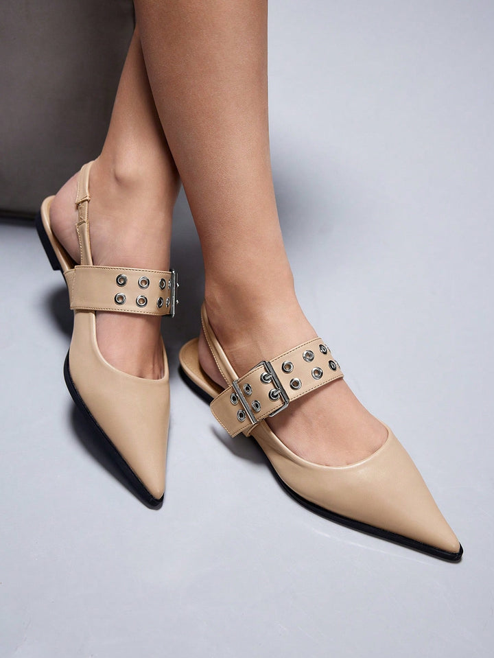 SHEIN balerina cipő, bézs