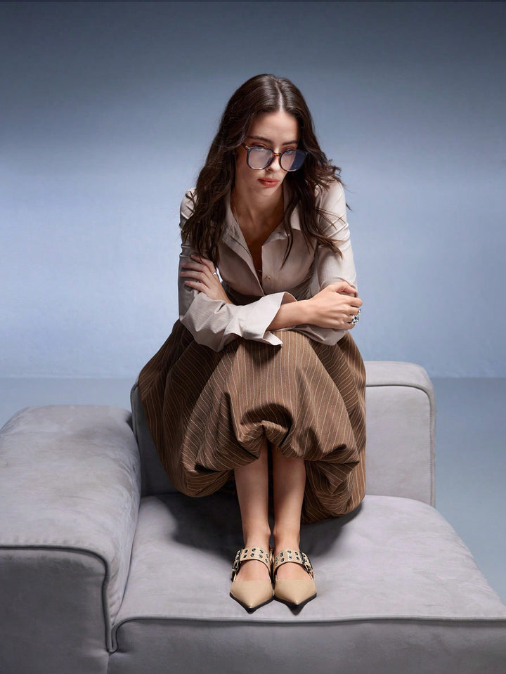 SHEIN balerina cipő, bézs