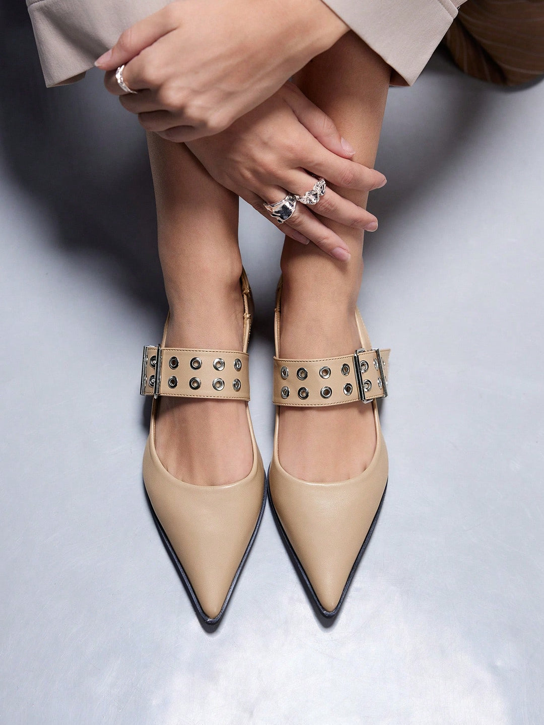 SHEIN balerina cipő, bézs