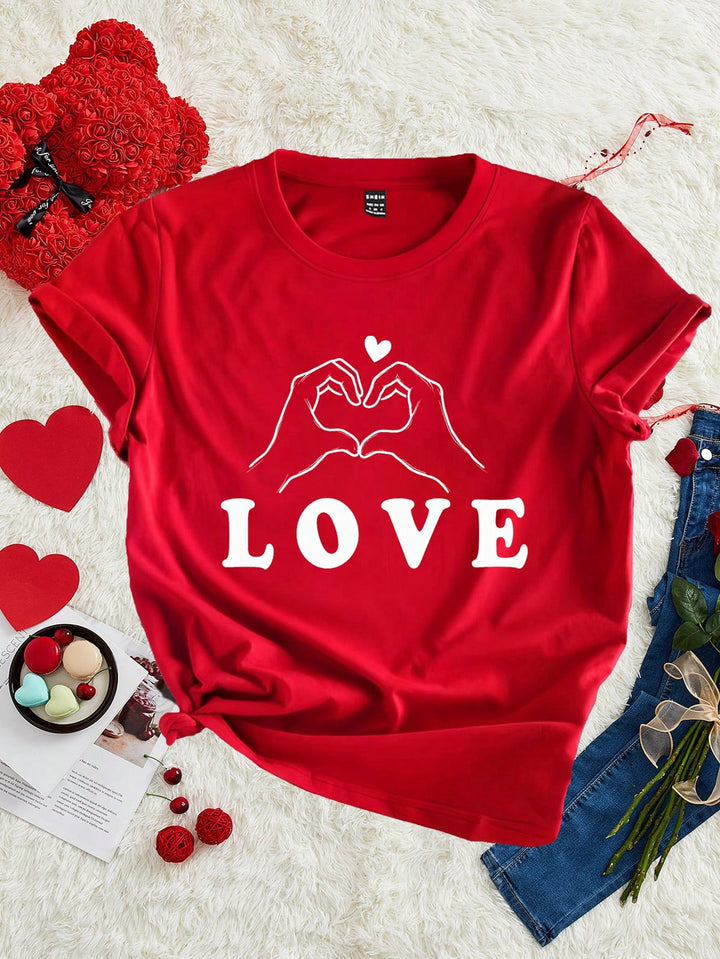 SHEIN póló, piros