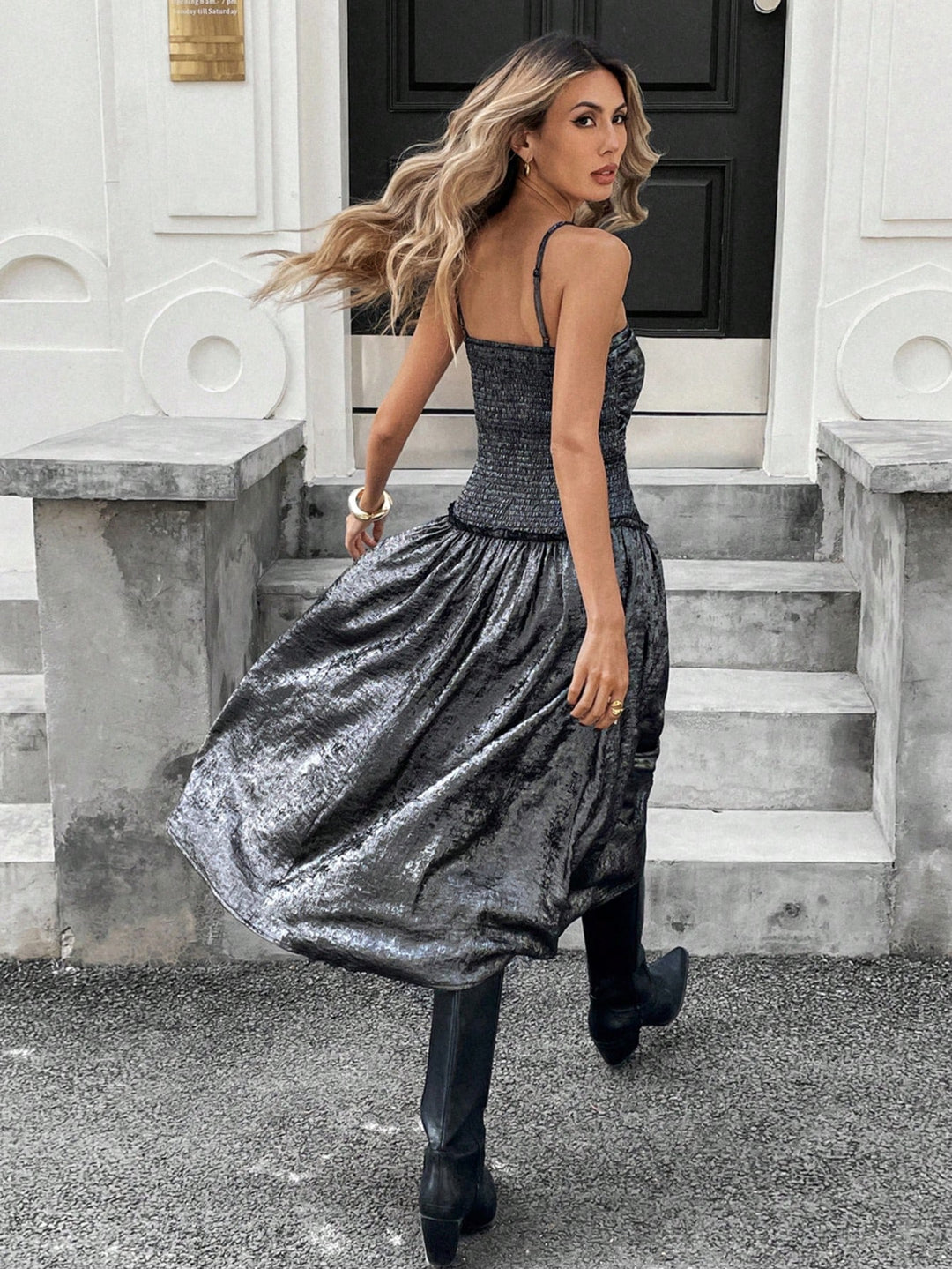 Rochie midi SHEIN, argintiu