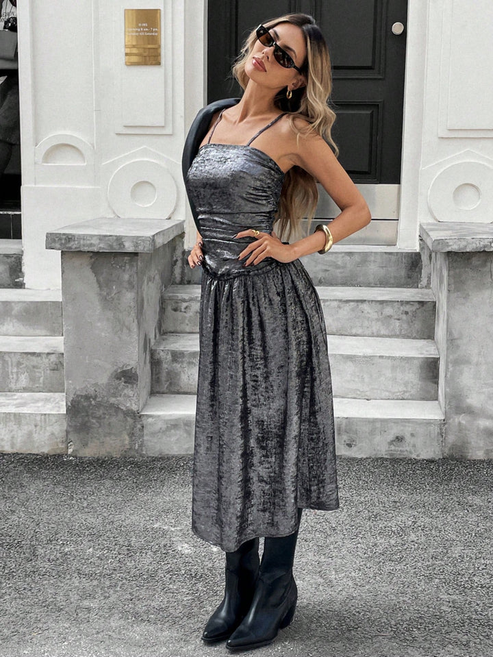 Rochie midi SHEIN, argintiu