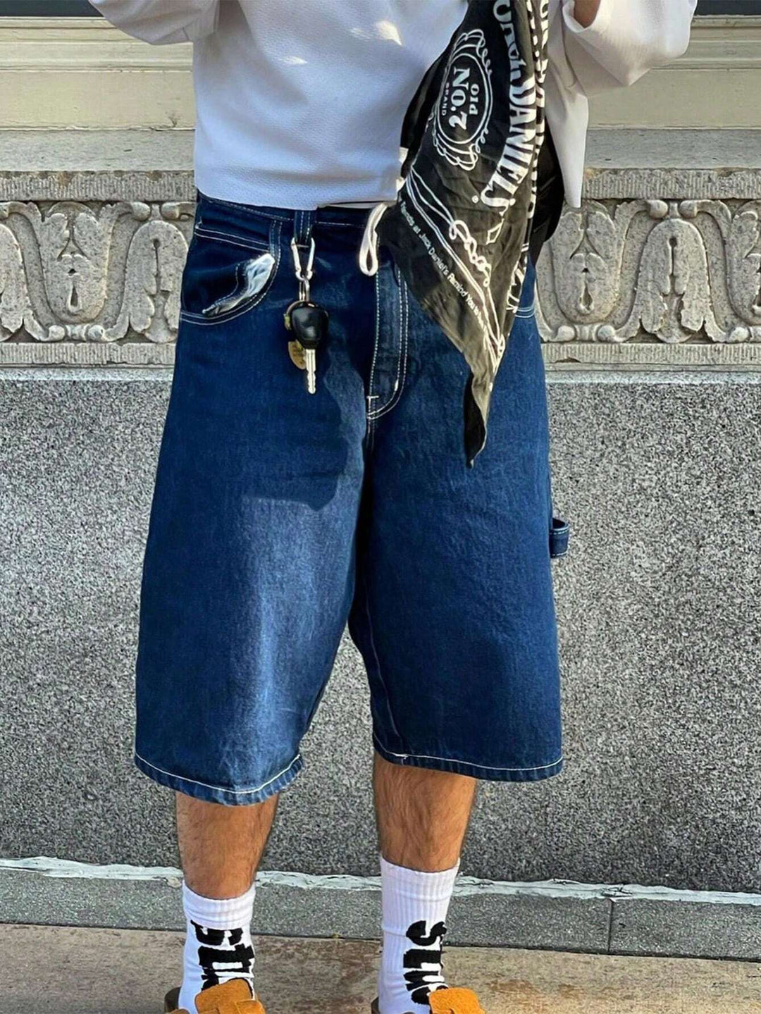 Pantaloni scurți SHEIN, albastru