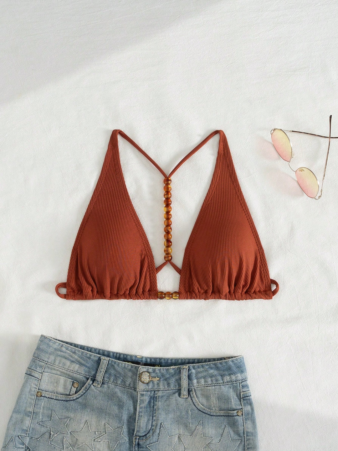 Sutien de baie SHEIN, maro