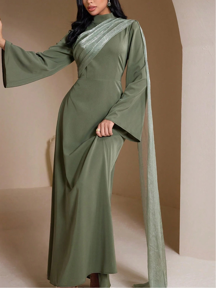 Shein maxi ruha, zöld