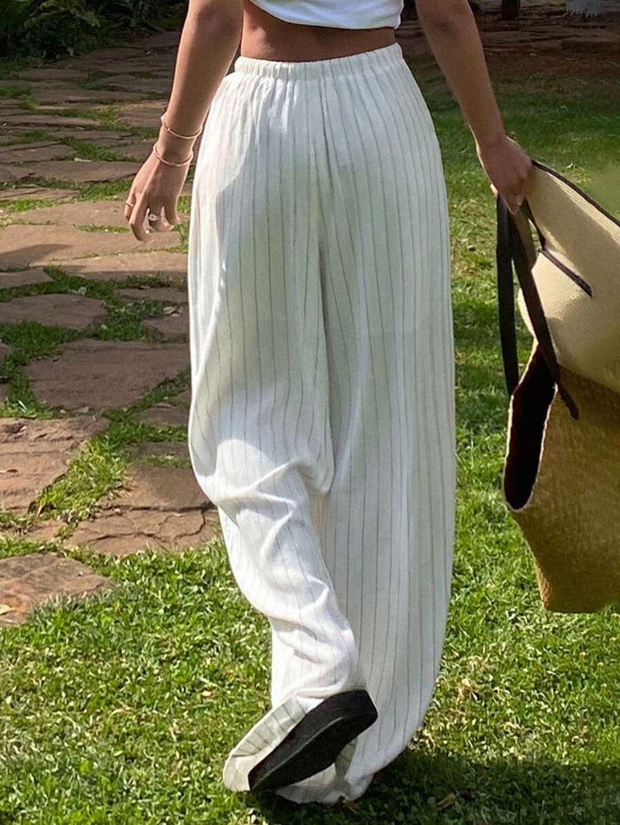 Pantaloni SHEIN, alb