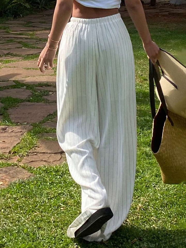 Pantaloni SHEIN, alb